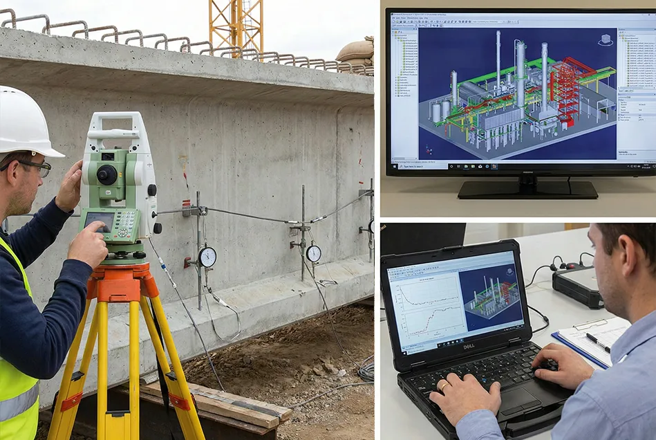 Metodos 95. Asistencia Técnica en Obra Industrial. control de deformaciones​